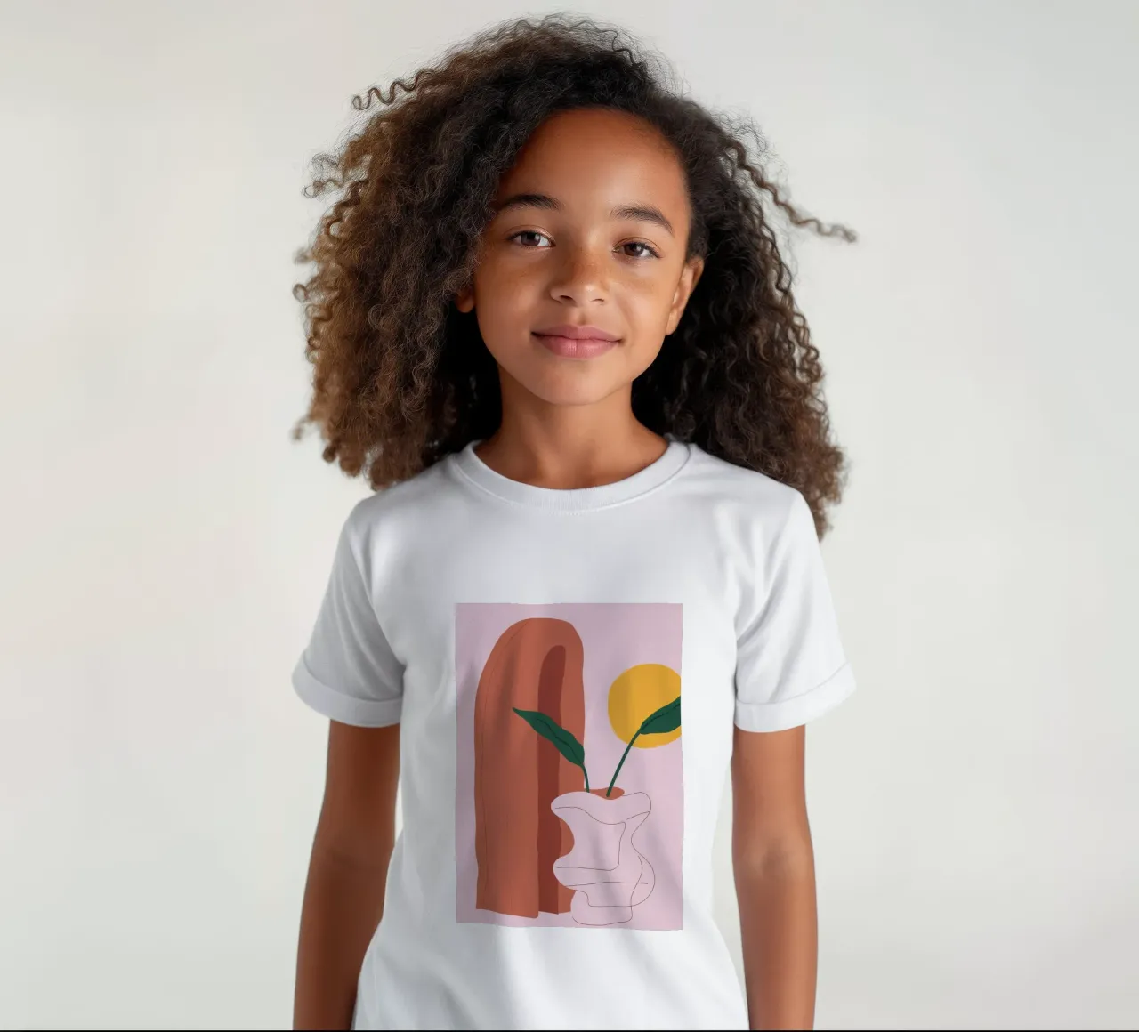 Sbocciatura a linea singola t-shirt bambini da Luna Aura