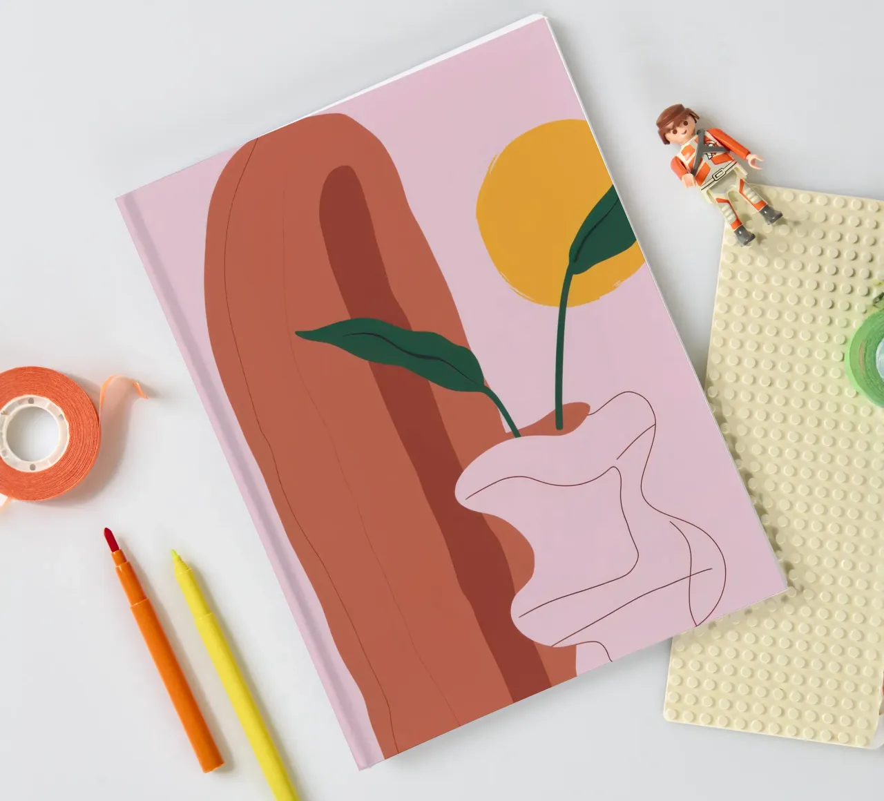 Single Line Bloom notebook by Luna Aura