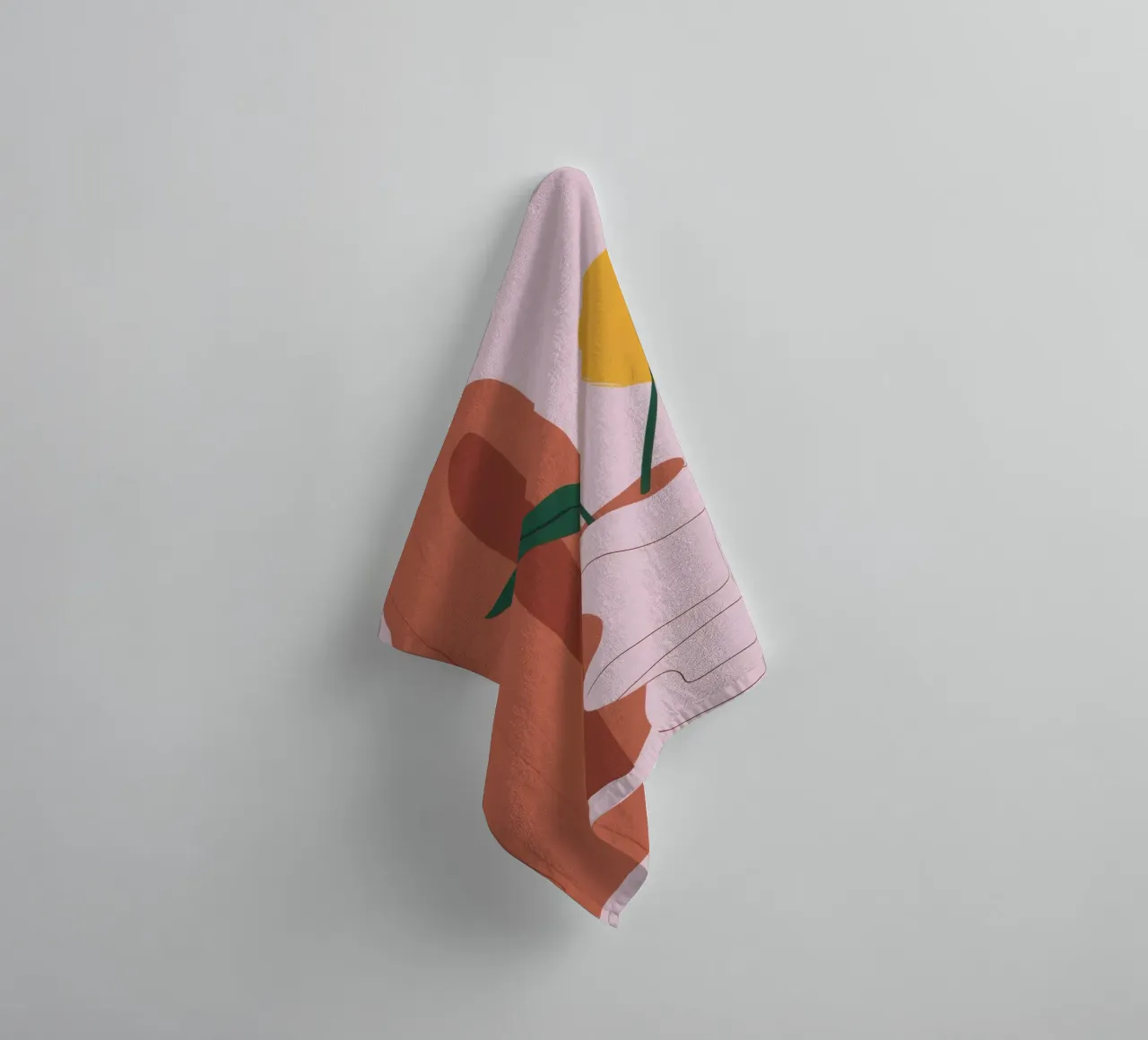 Single Line Bloom towel by Luna Aura
