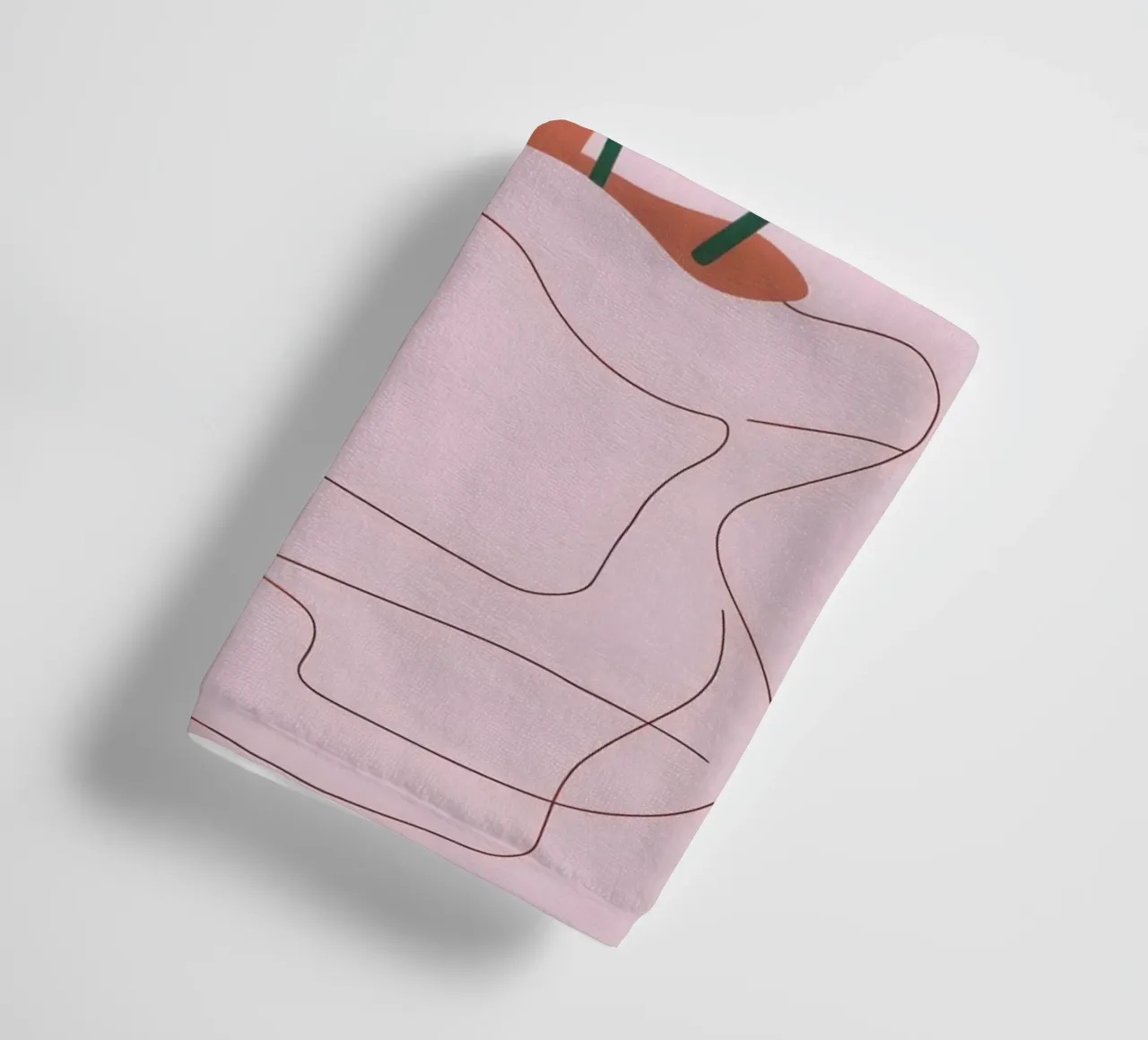 Single Line Bloom towel by Luna Aura
