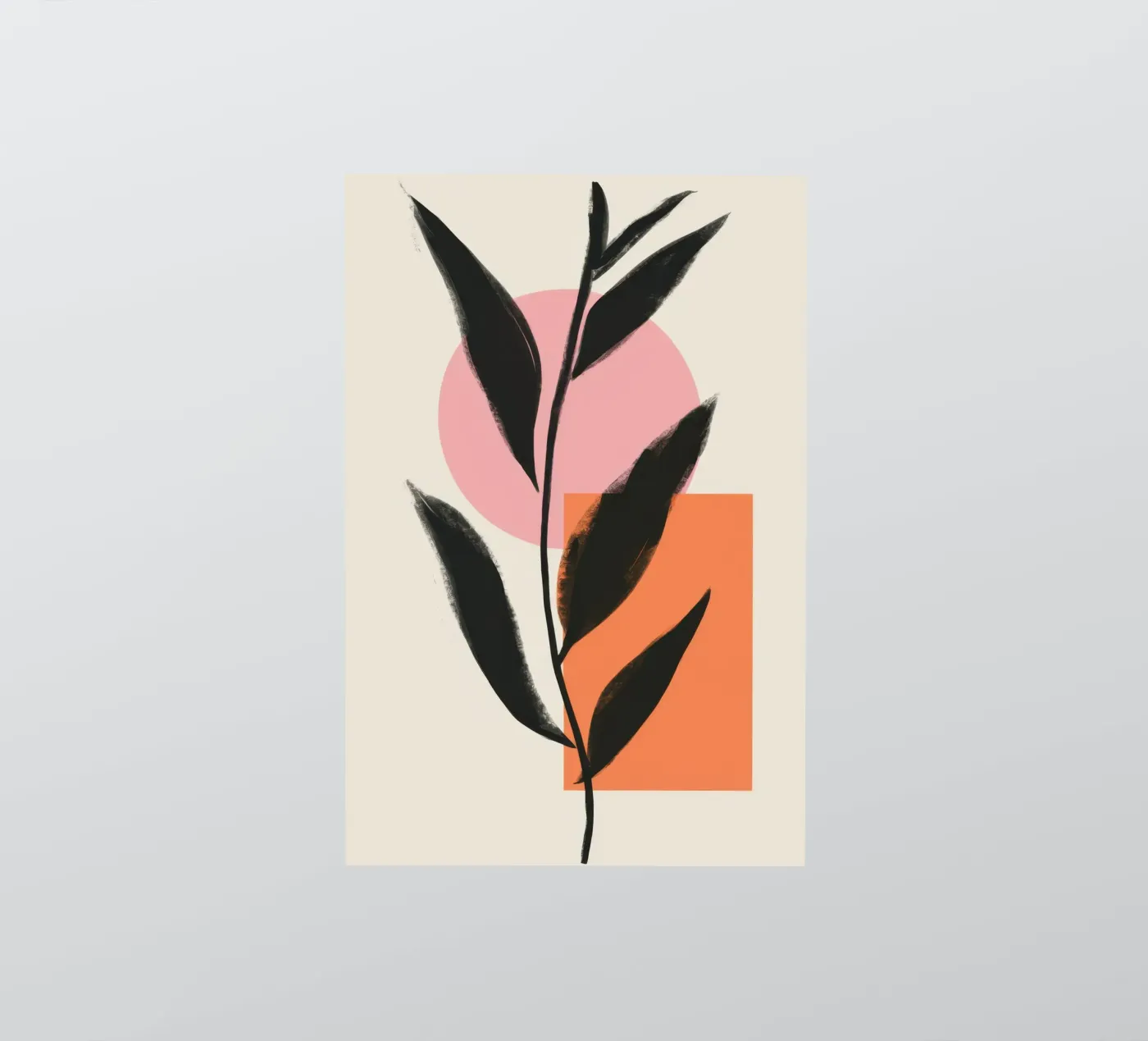 Abstract Sunset Leaf sticker by Selene Shade