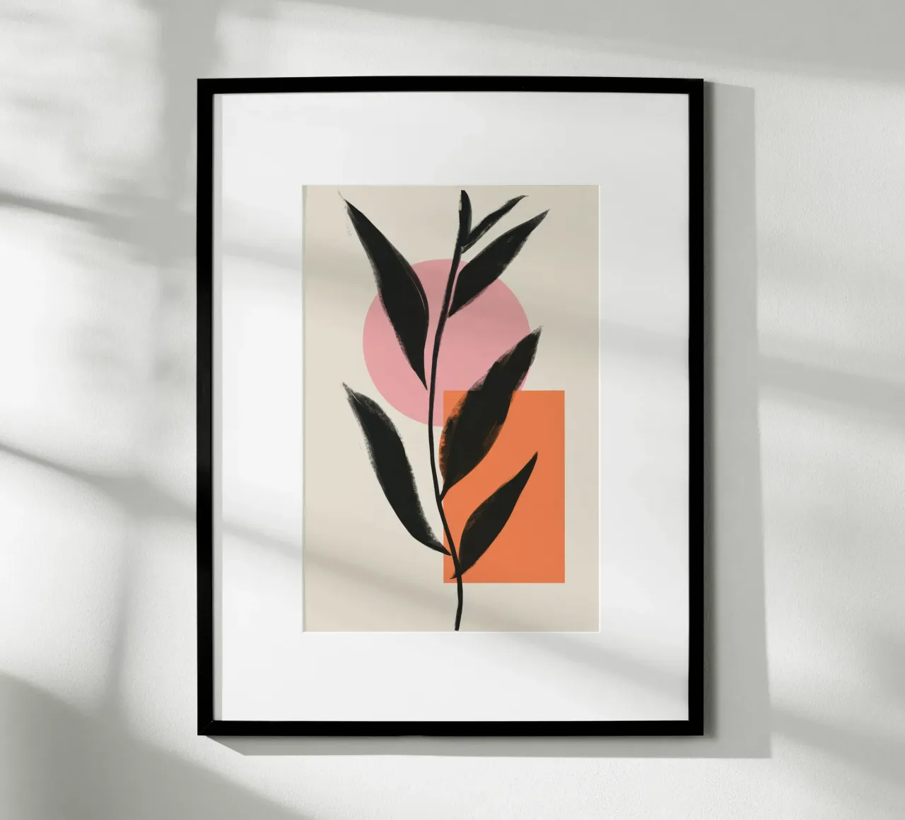 Abstract blad bij zonsondergang poster van Selene Shade
