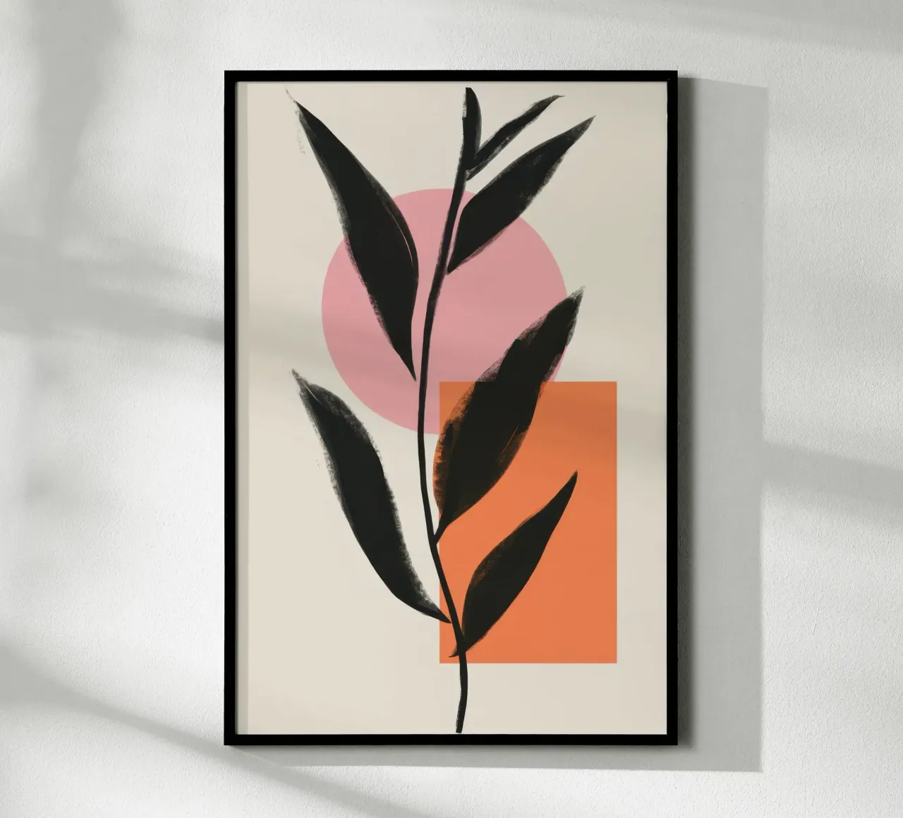 Abstract blad bij zonsondergang poster van Selene Shade