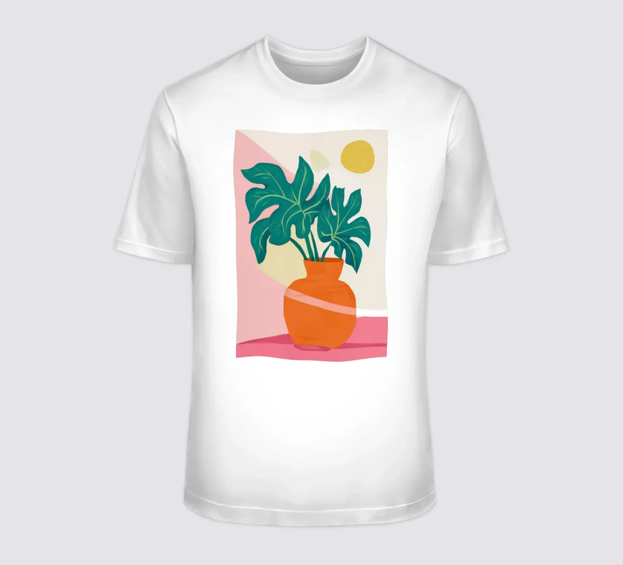 Monstera vibrante in vaso t-shirt da Gaia Viesta