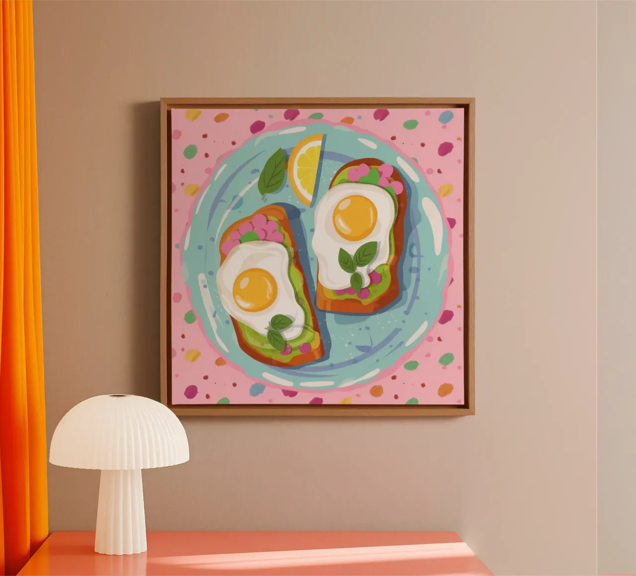Duo di toast all'avocado tela con Cornice a cassetta da Mark Solaria