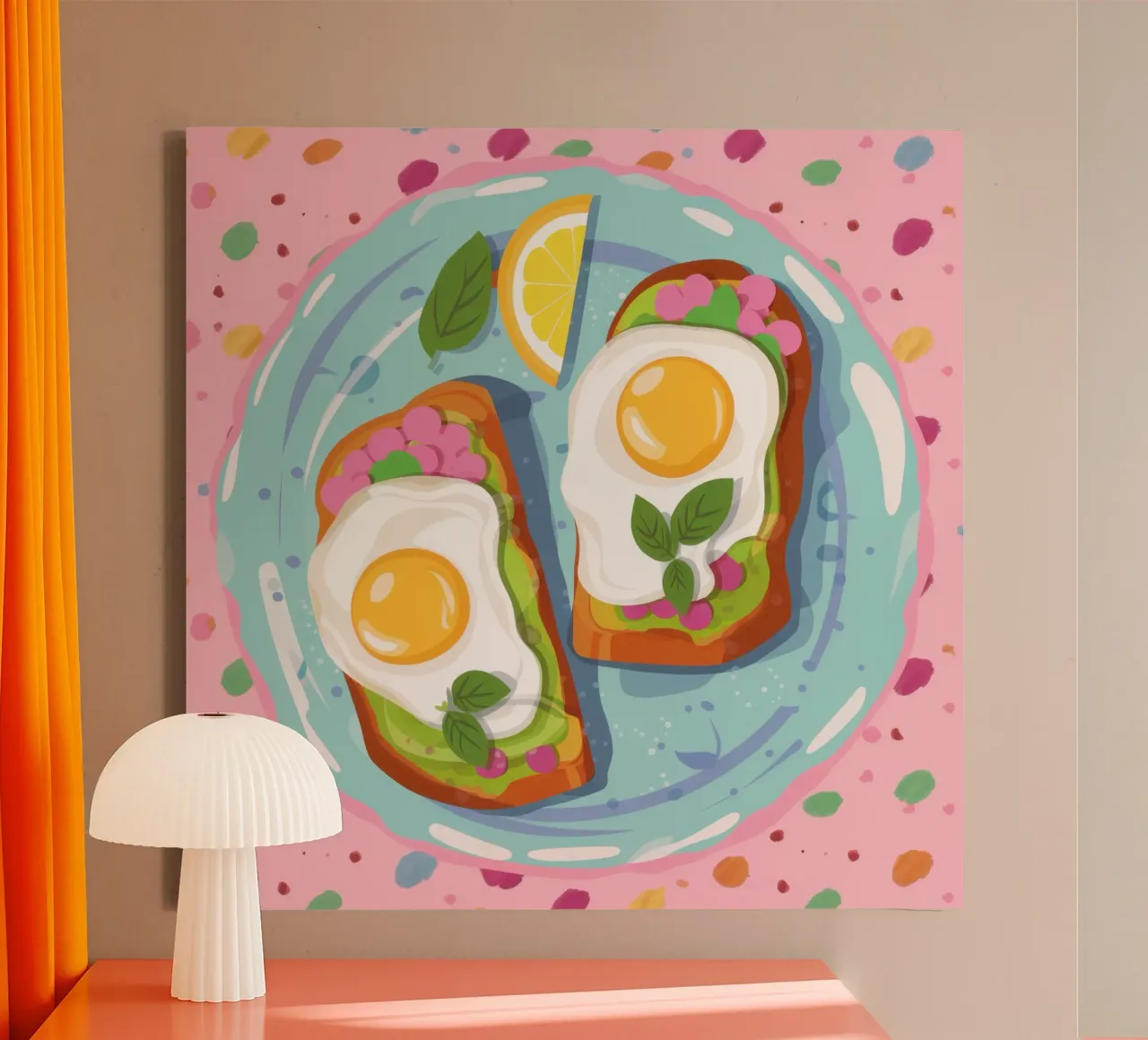 Duo di toast all'avocado tela con Cornice a cassetta da Mark Solaria