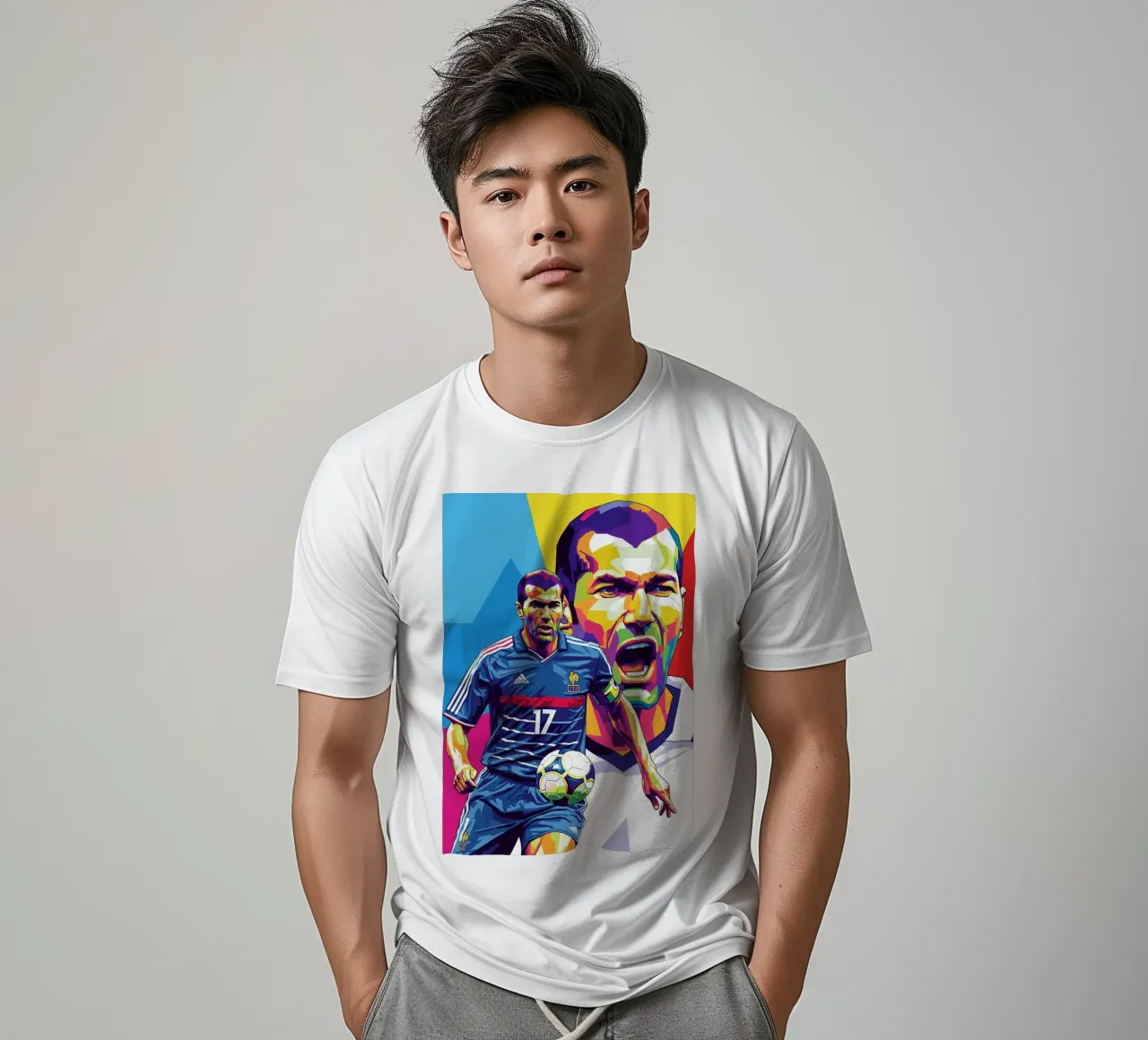 Zinedine Zidane - WPAP art style (2) t-shirt da Hantamrata