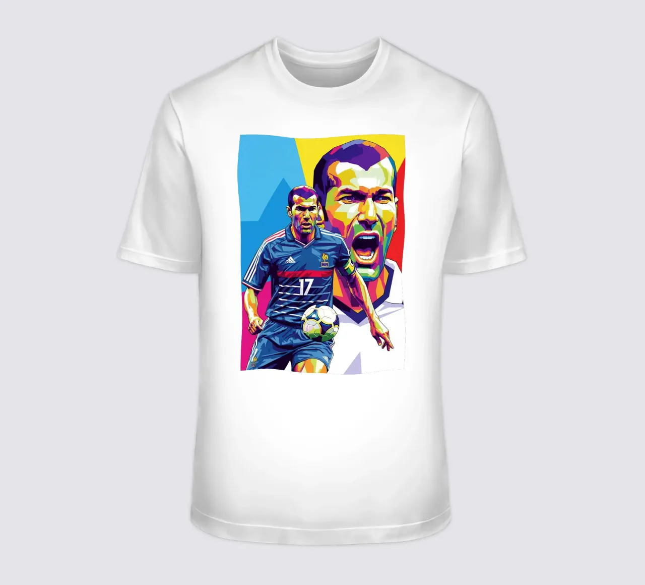 Zinedine Zidane - WPAP art style (2) t-shirt da Hantamrata