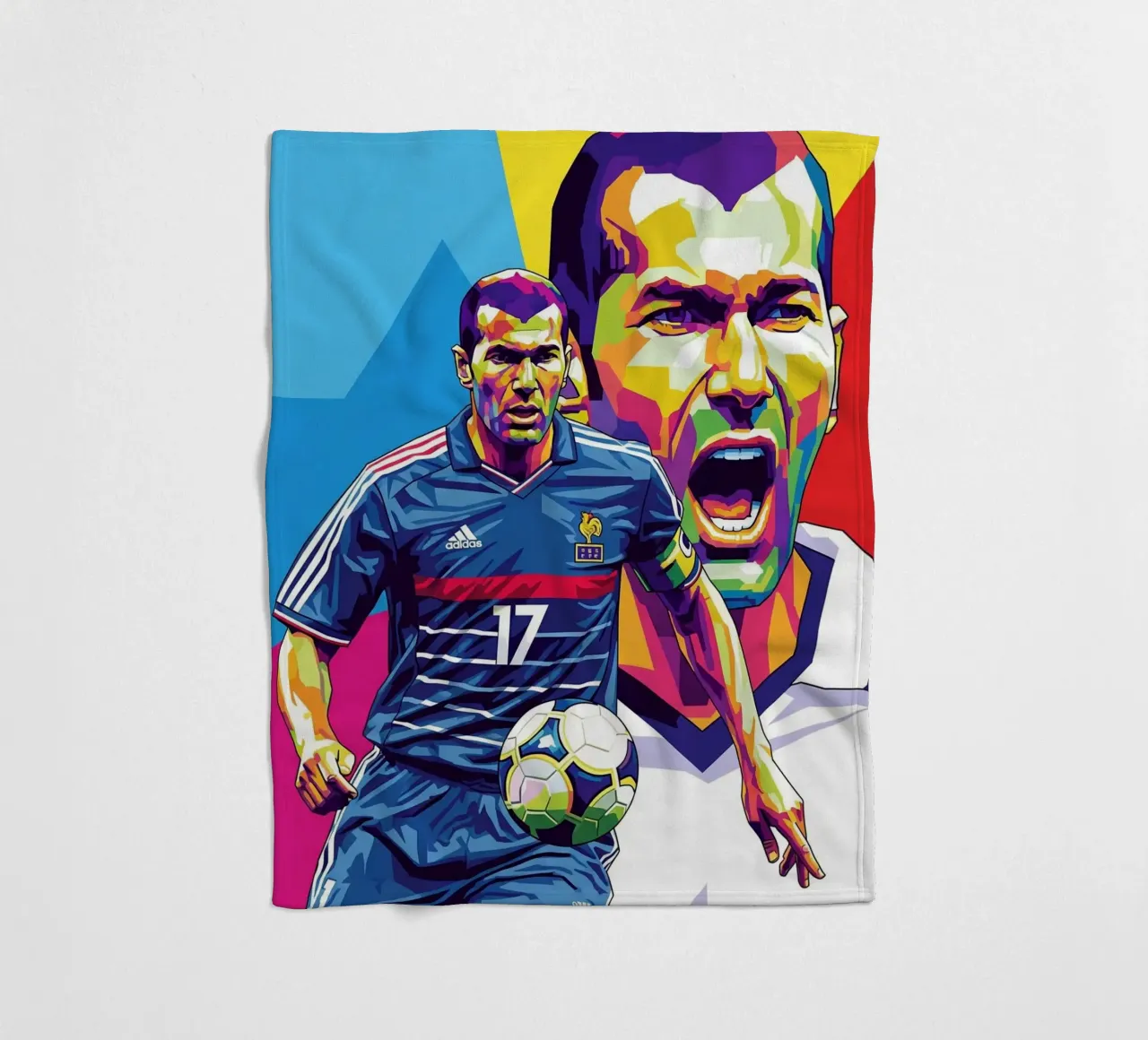 Zinedine Zidane - WPAP art style (2) coperta in pile da Hantamrata