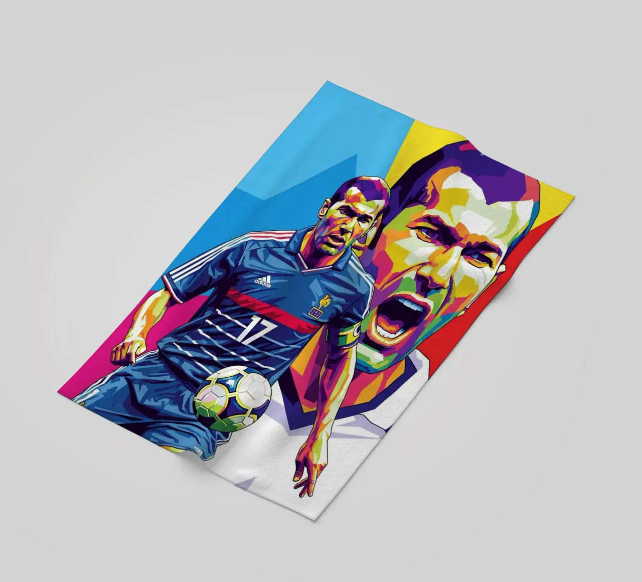 Zinedine Zidane - WPAP art style (2) telo mare da Hantamrata