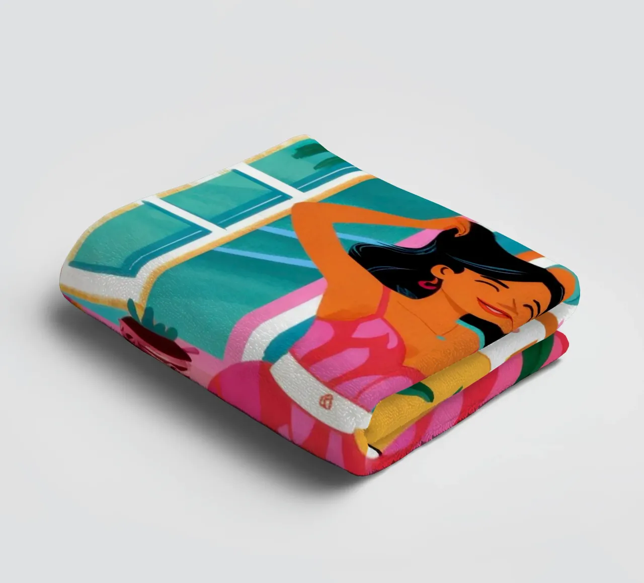 Fenêtre sur un monde vert serviette de bain de Trace Brush