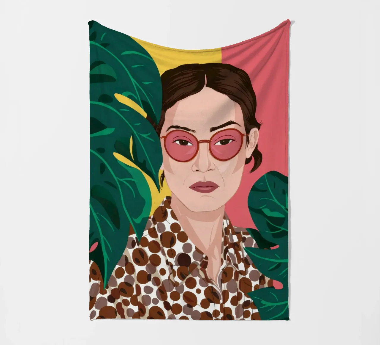 Leopard and Fuchsia Fleecedecke von Luna Aura
