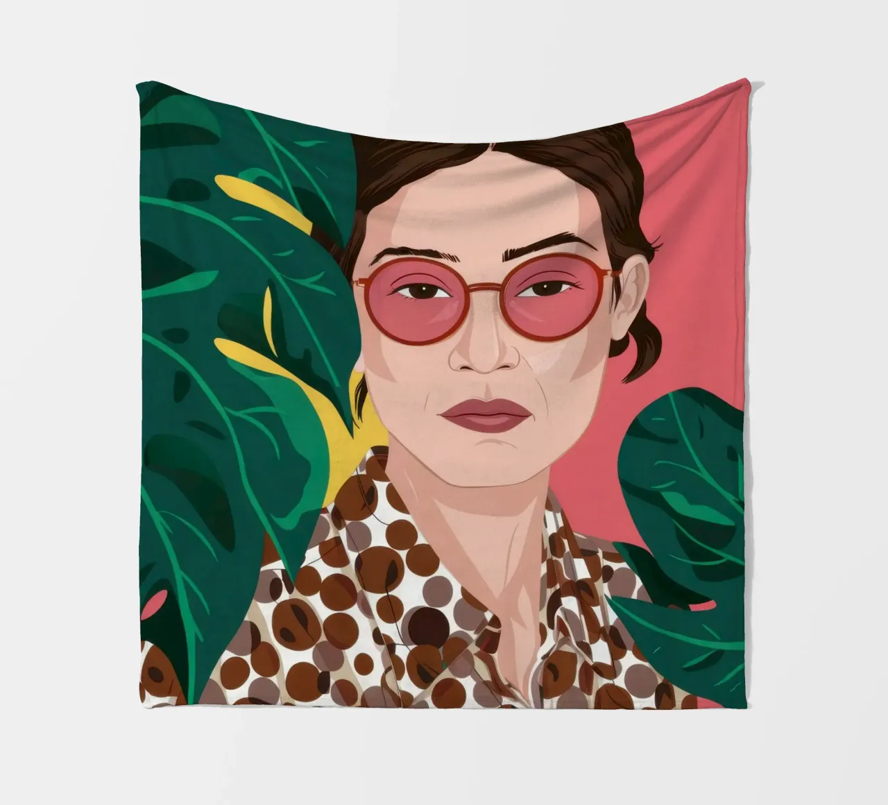 Leopard and Fuchsia Fleecedecke von Luna Aura