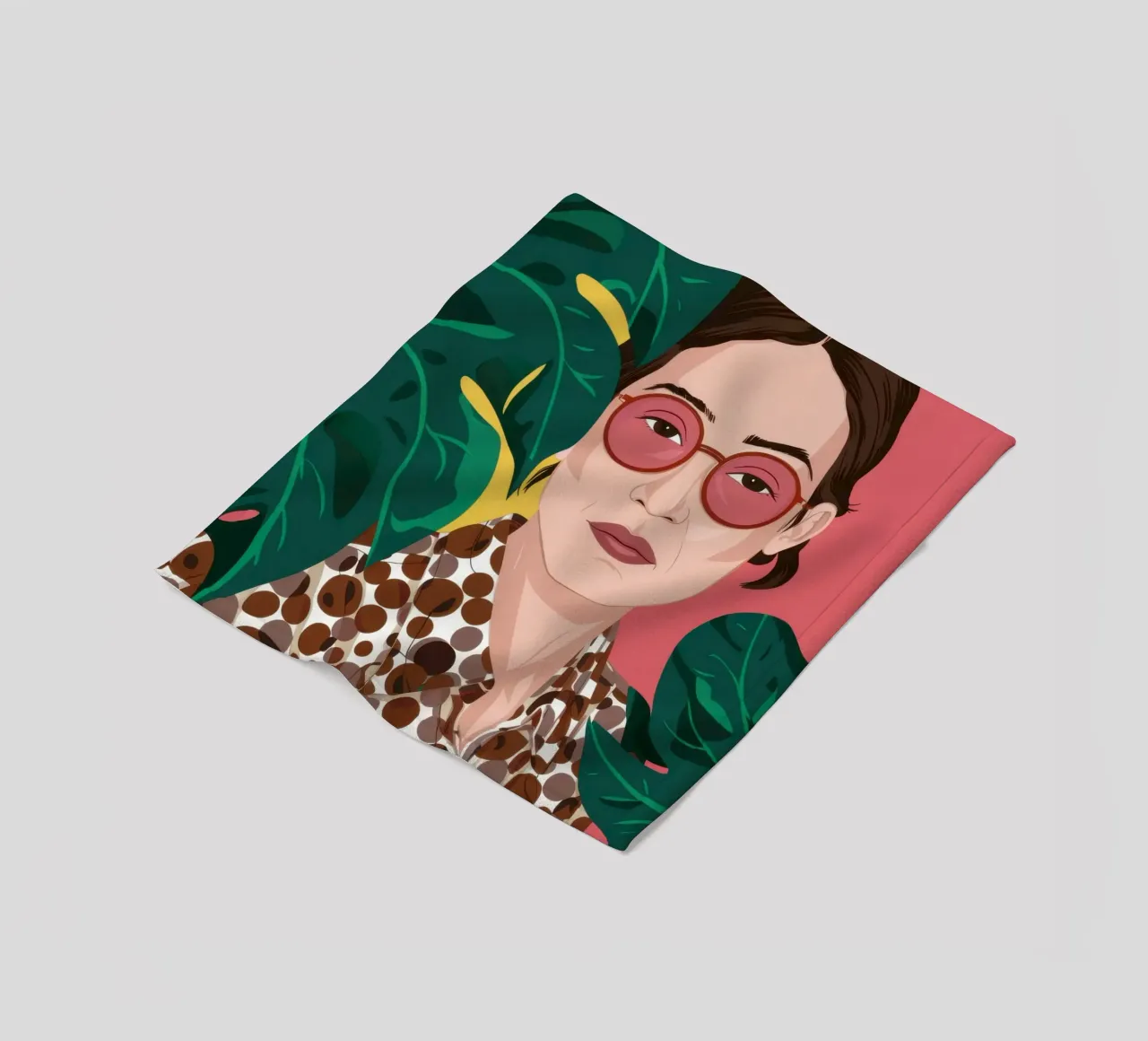 Leopard and Fuchsia Fleecedecke von Luna Aura