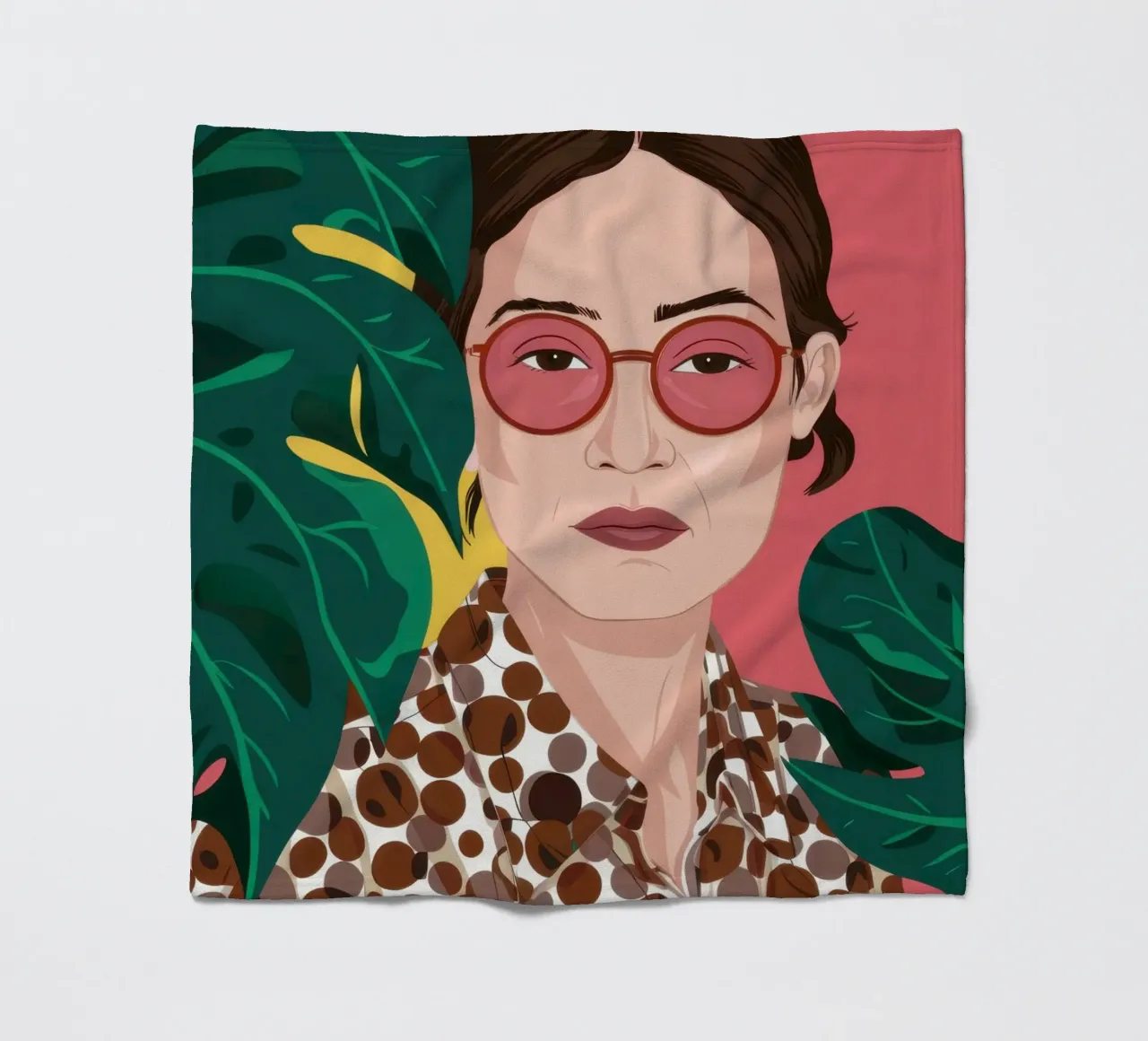 Leopard and Fuchsia Fleecedecke von Luna Aura