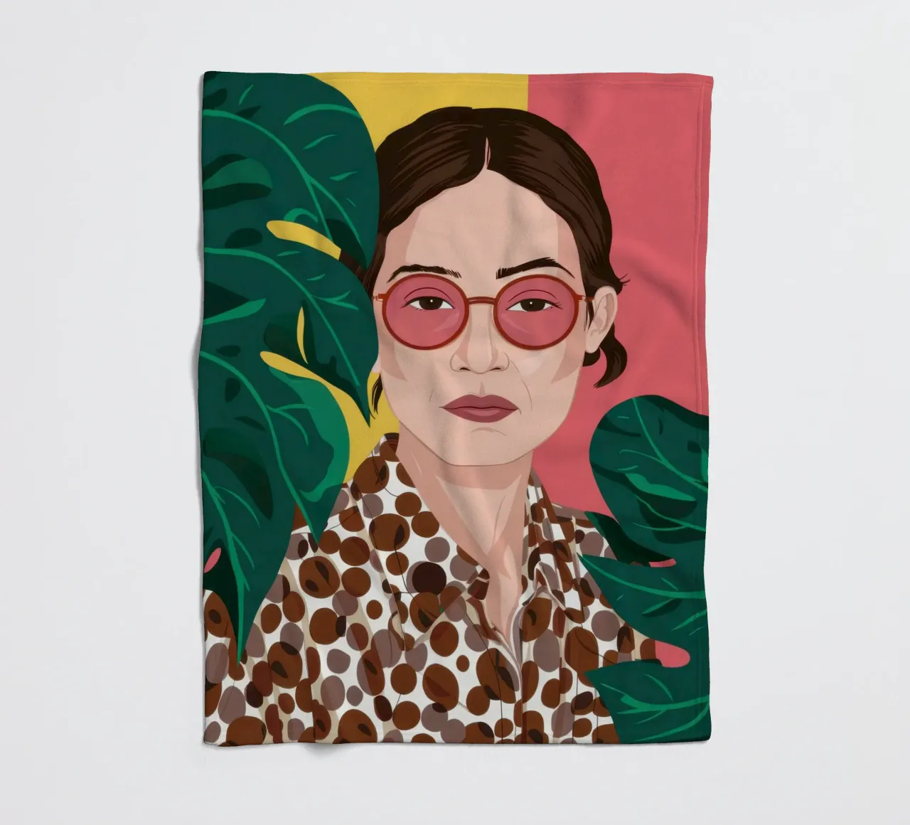 Leopard and Fuchsia Fleecedecke von Luna Aura