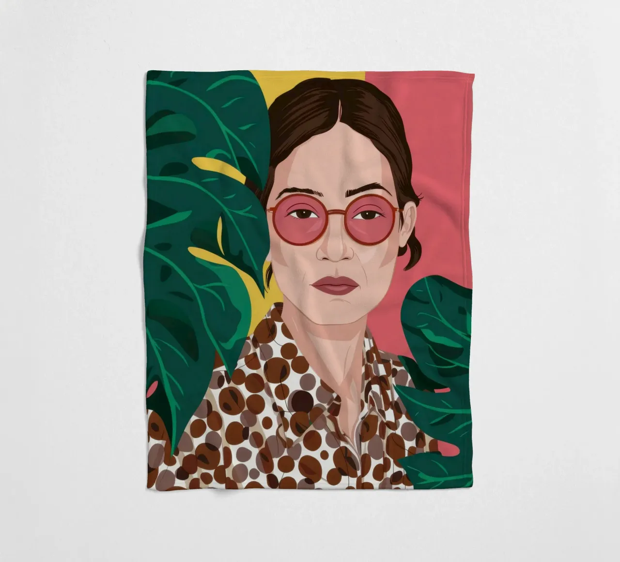 Leopard and Fuchsia Fleecedecke von Luna Aura