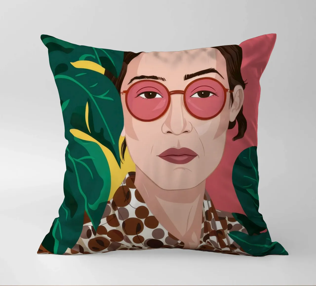 Leopardo e fucsia cuscino da Luna Aura