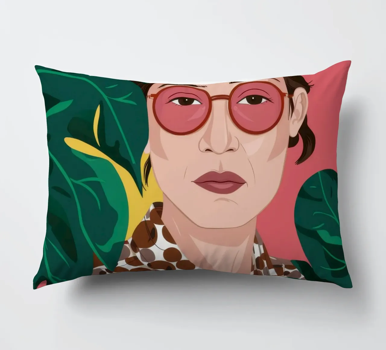 Leopardo e fucsia cuscino da Luna Aura