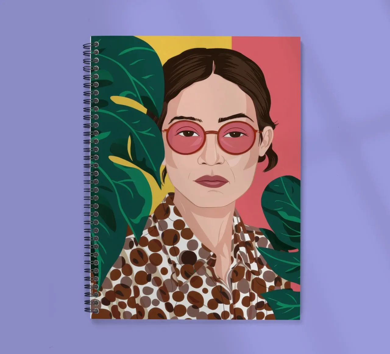 Leopard and Fuchsia spiral notebook by Luna Aura