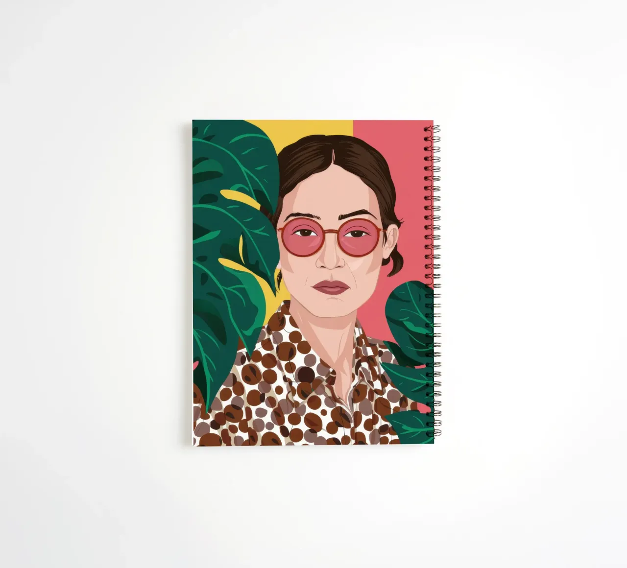Leopard and Fuchsia spiral notebook by Luna Aura