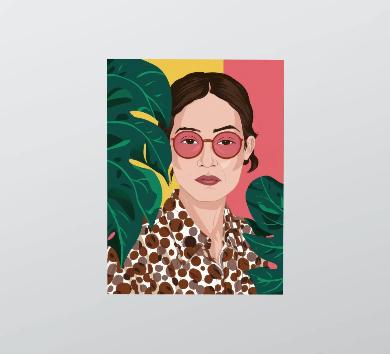 Leopard and Fuchsia Sticker von Luna Aura