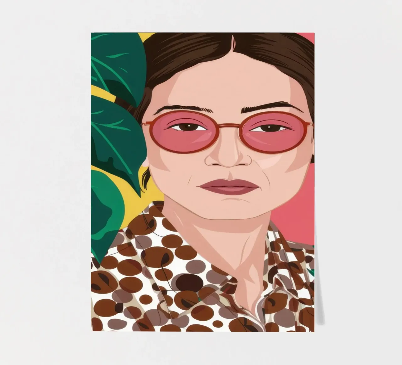 Leopard and Fuchsia Stickerbogen von Luna Aura