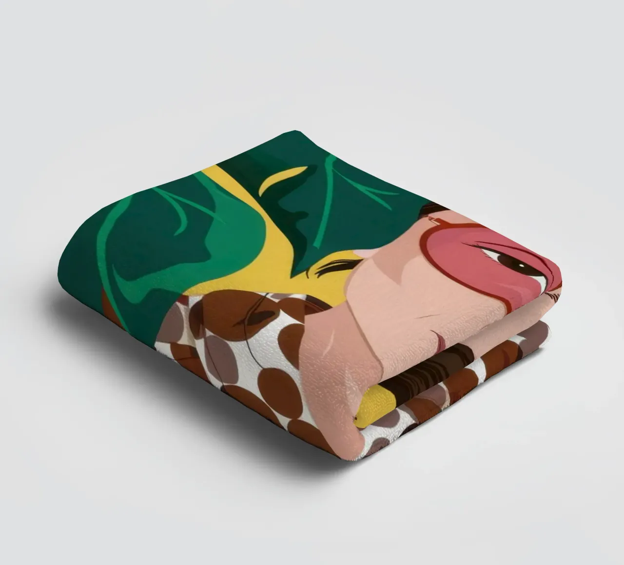 Leopard and Fuchsia towel by Luna Aura