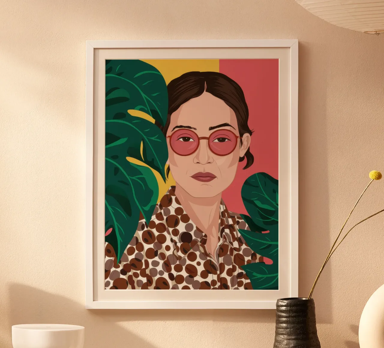 Leopard and Fuchsia Hahnemühle von Luna Aura