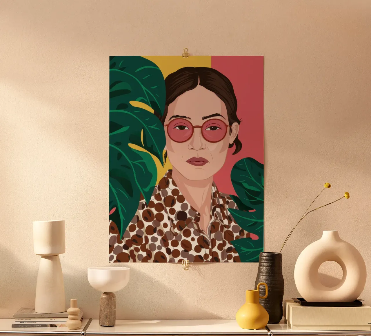 Leopard and Fuchsia Hahnemühle von Luna Aura