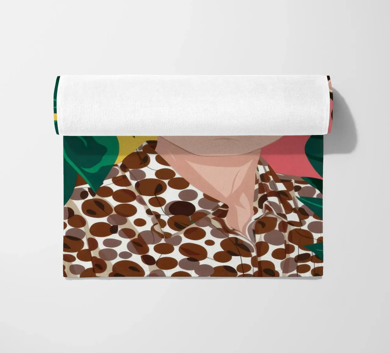 Leopardo e fucsia telo mare da Luna Aura