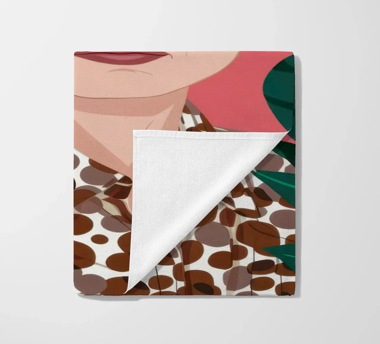 Leopardo e fucsia telo mare da Luna Aura
