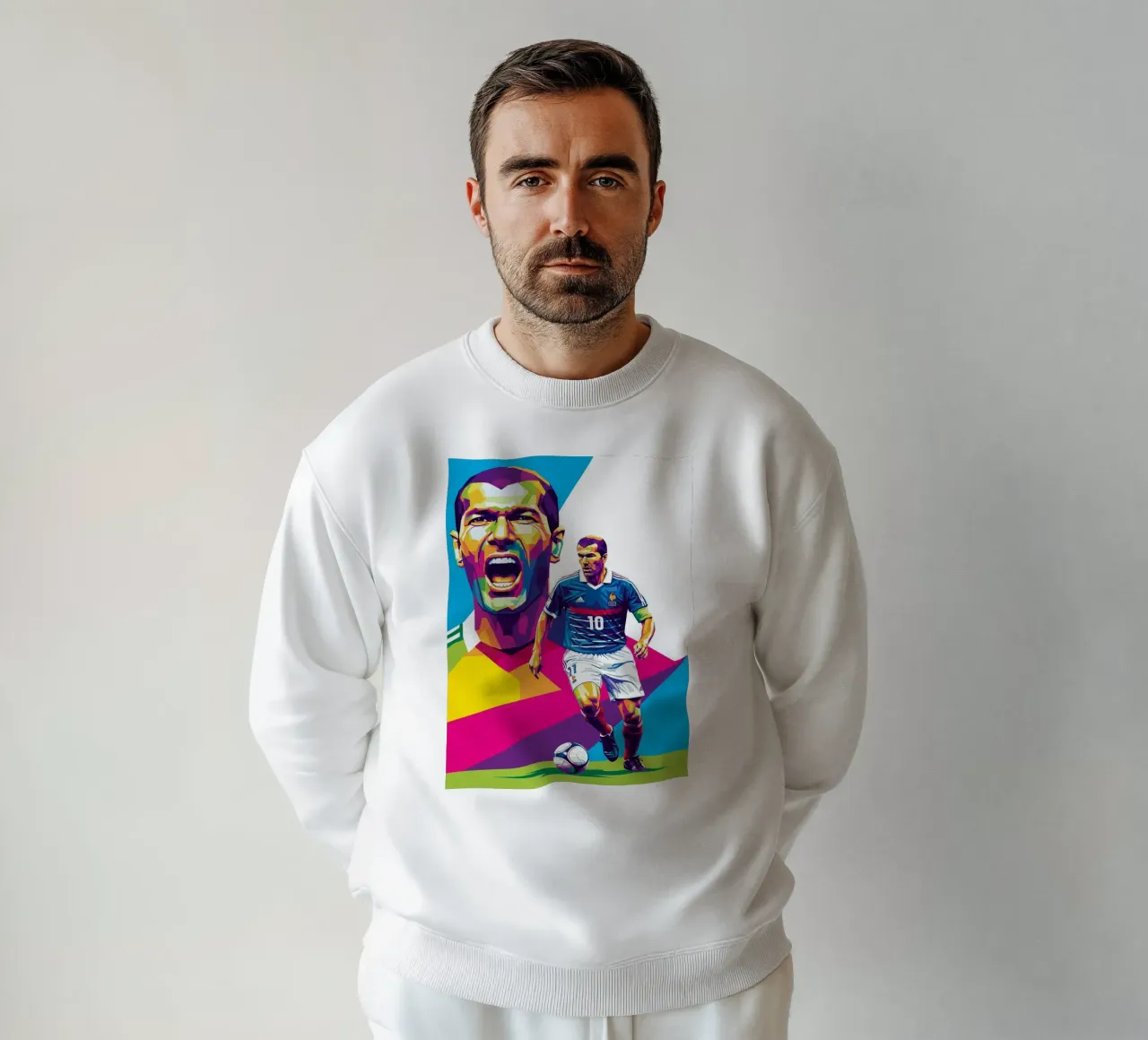 Zinedine Zidane - WPAP art style (3) felpa da Hantamrata