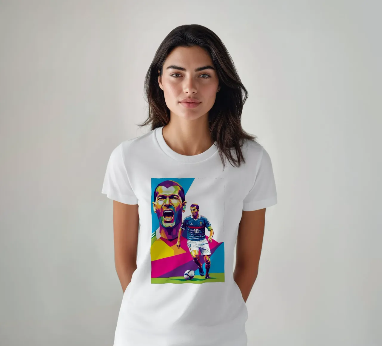 Zinedine Zidane - WPAP art style (3) t-shirt da Hantamrata
