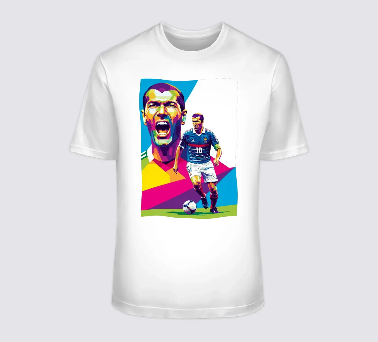 Zinedine Zidane - WPAP art style (3) t-shirt da Hantamrata
