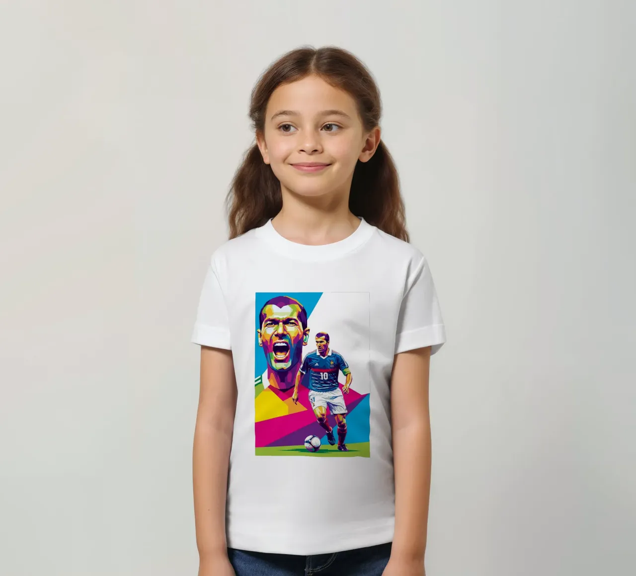 Zinedine Zidane - WPAP art style (3) t-shirt bambini da Hantamrata