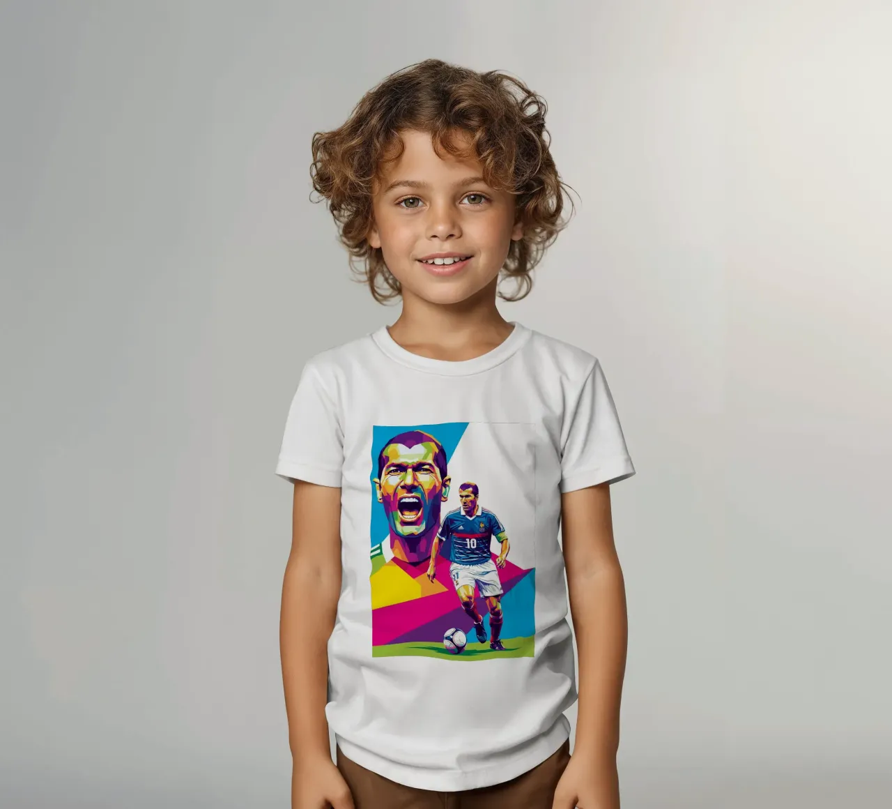 Zinedine Zidane - WPAP art style (3) t-shirt bambini da Hantamrata