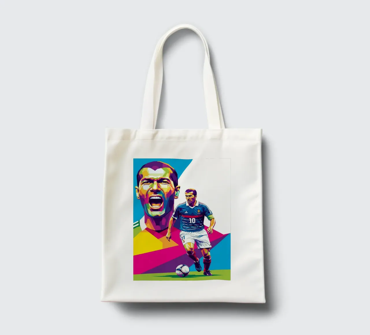 Zinedine Zidane - WPAP art style (3) borsa in juta da Hantamrata