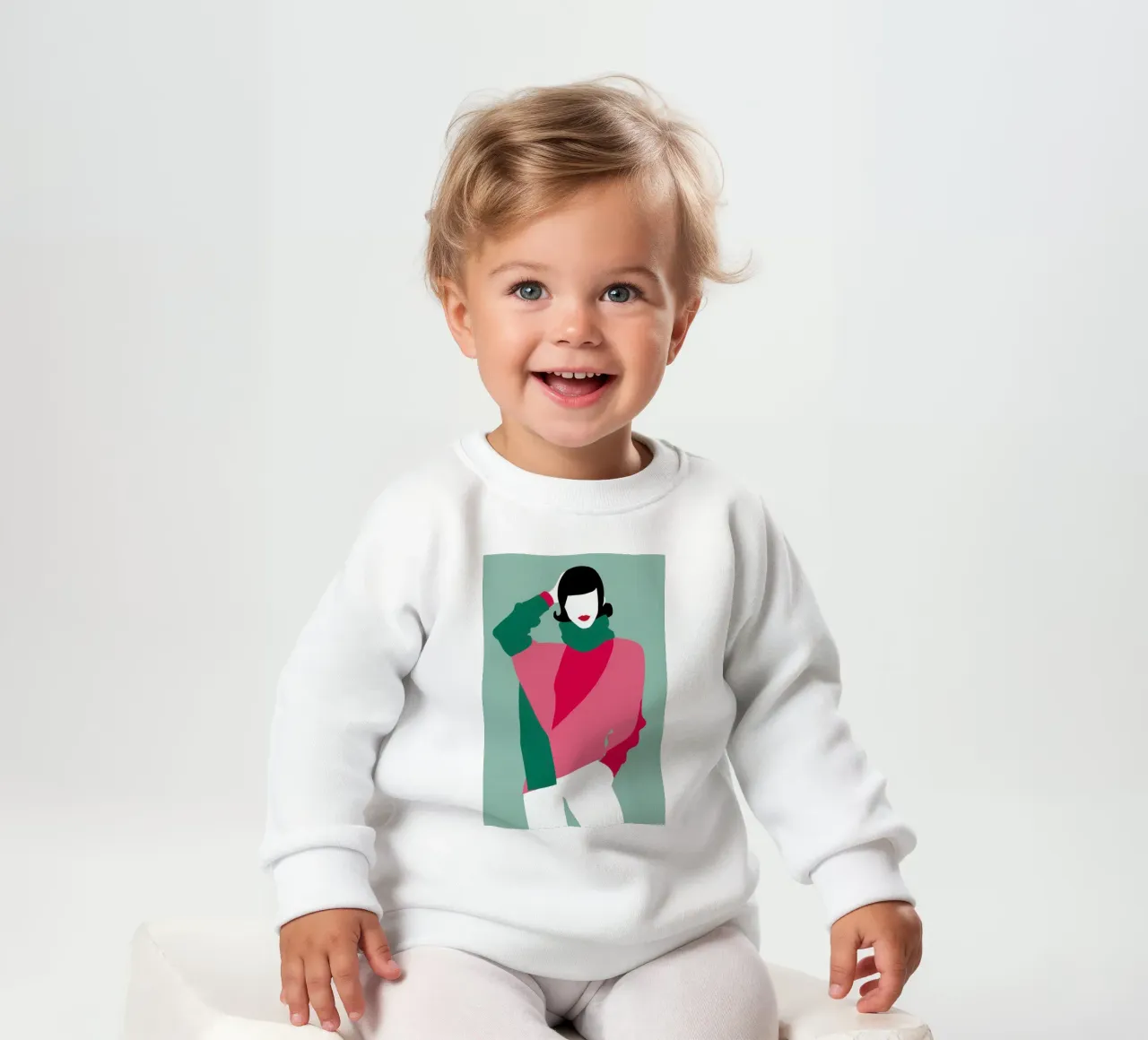 Posa di moda retrò felpa neonato da Gaia Viesta
