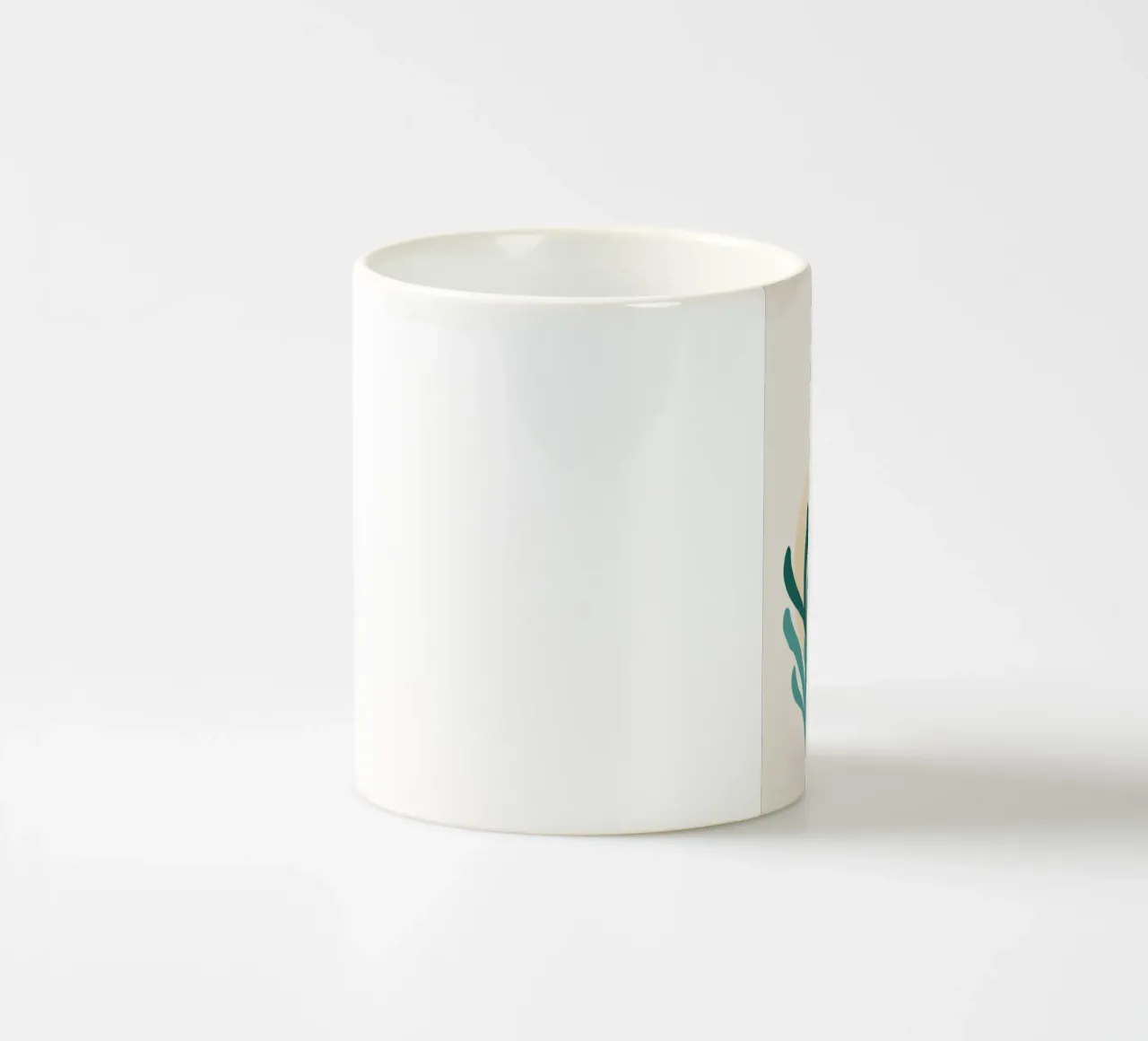 Sole a foglia semplice tazza in ceramica da Mark Solaria