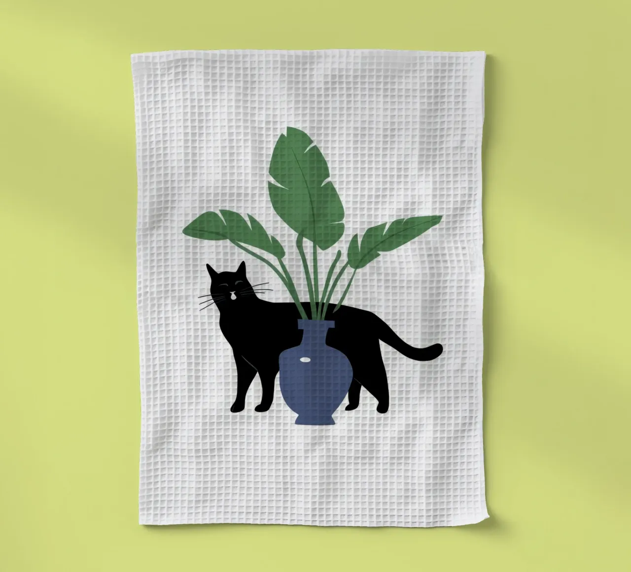 Gatto in vaso ombra canovaccio da cucina da Mark Solaria