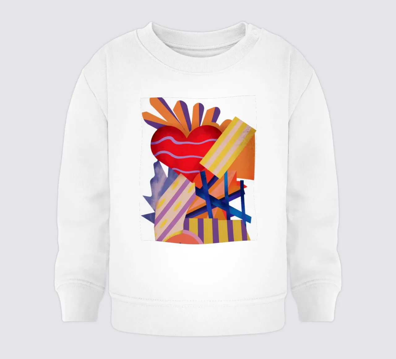 Resumen Corazón sangrante sudadera de bebé de Thistle Bloom