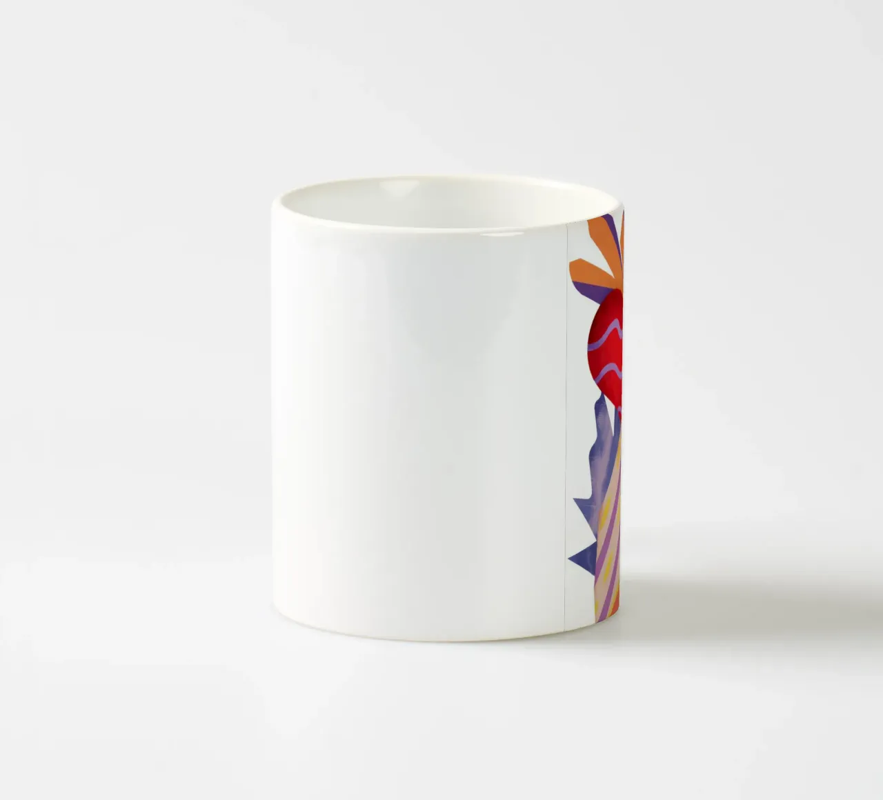 Abstract bloedend hart keramische mok van Thistle Bloom