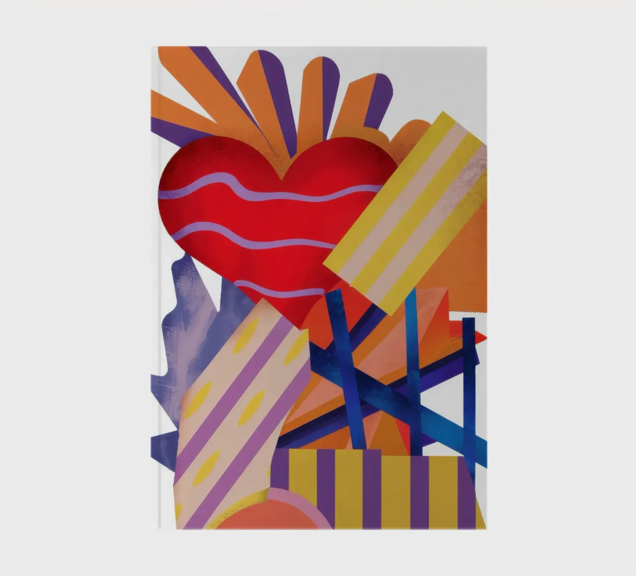 Abstract Bleeding Heart notebook by Thistle Bloom