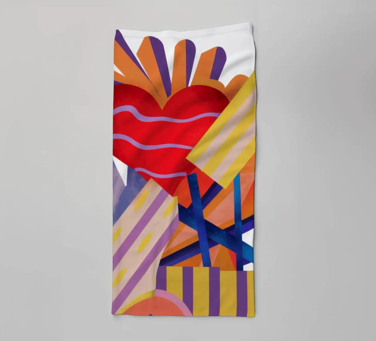 Abstract Bleeding Heart towel by Thistle Bloom