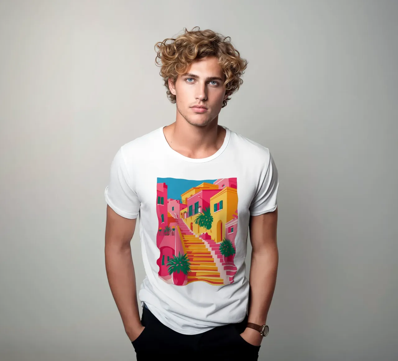 Scena vibrante della scala t-shirt da Gaia Viesta