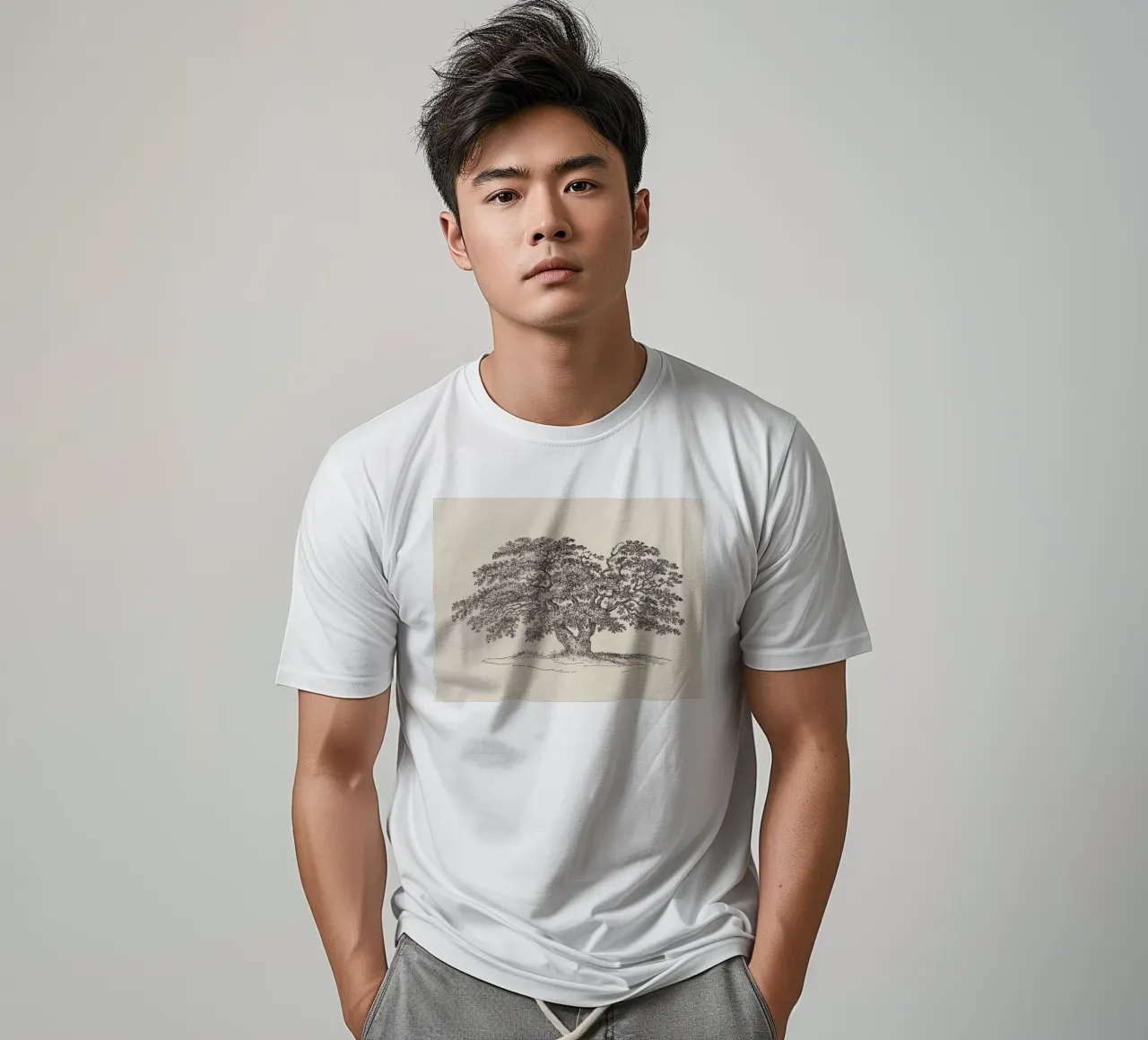 Oak Tree Sketch no. 1 t-shirt da apoloprints