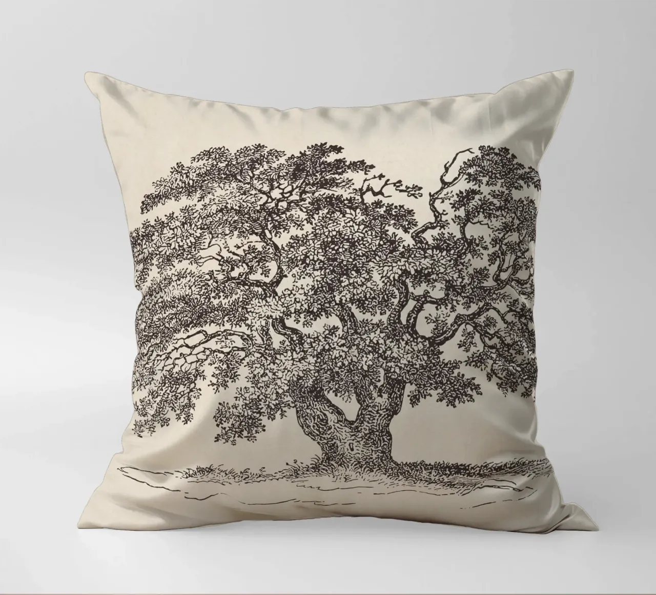 Oak Tree Sketch no. 1 cuscino da apoloprints