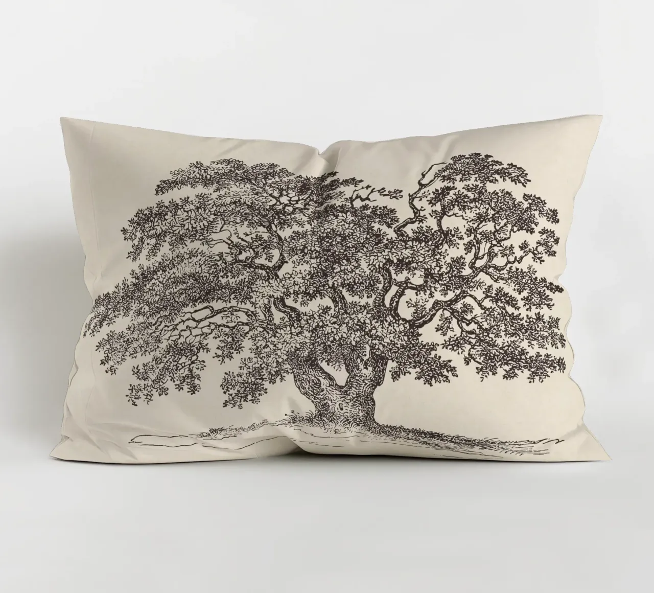 Oak Tree Sketch no. 1 cuscino da apoloprints