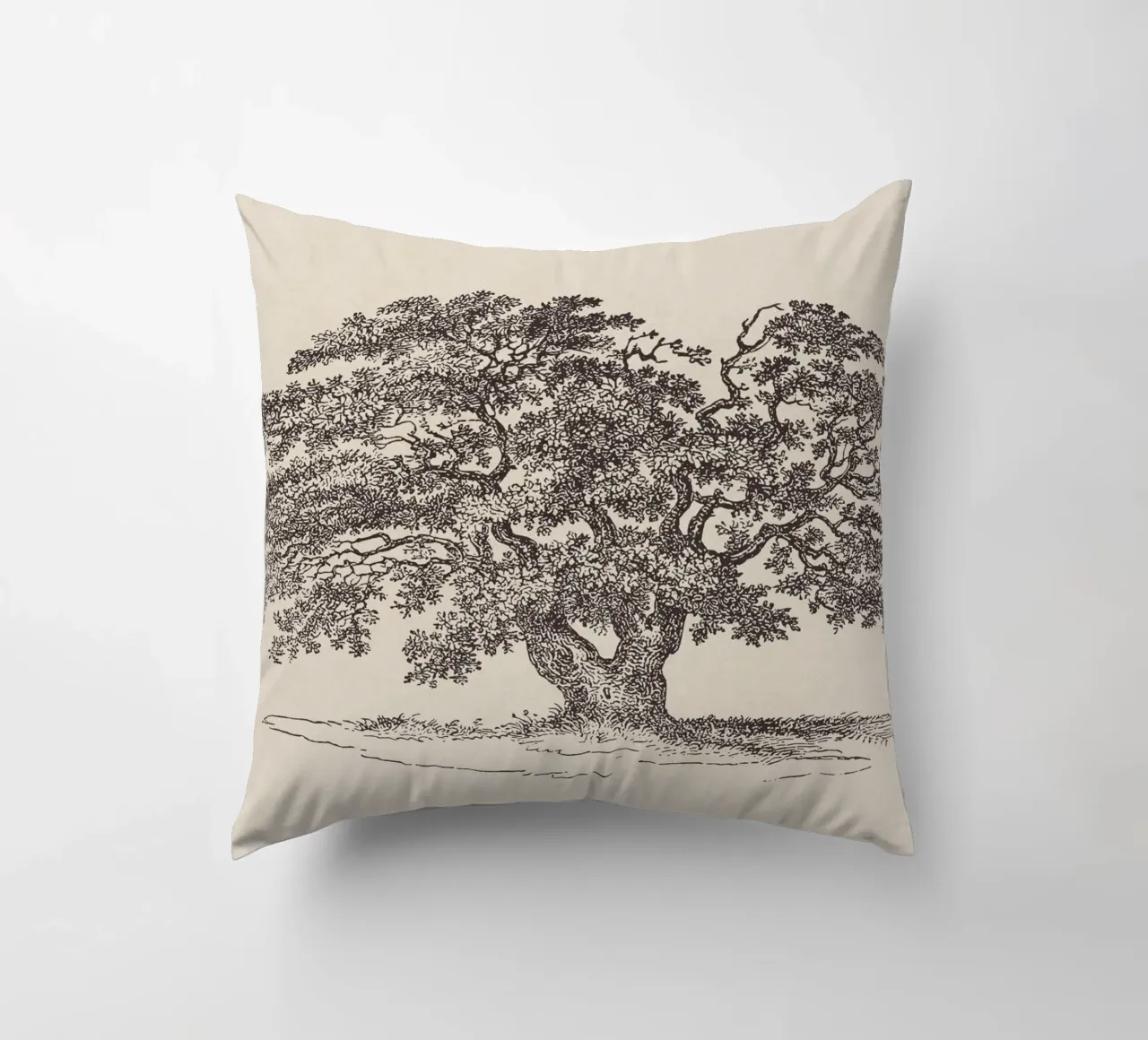 Oak Tree Sketch no. 1 cuscino da apoloprints